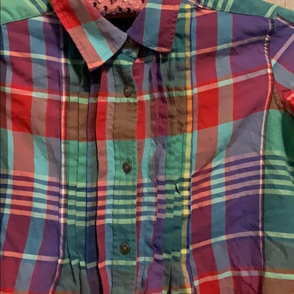 Ralph Lauren Colorful Plaid Girls pintucked blouse - Picture 2 of 6